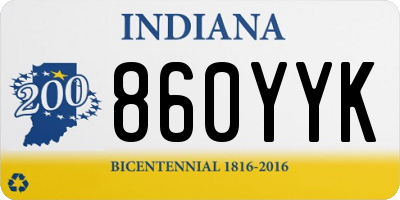 IN license plate 860YYK