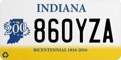 IN license plate 860YZA