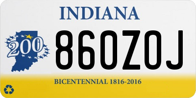 IN license plate 860ZOJ