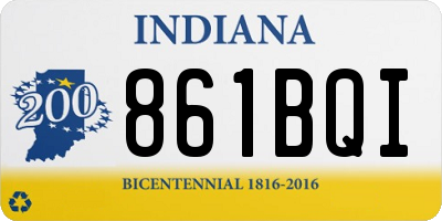 IN license plate 861BQI