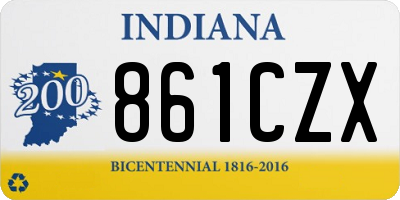 IN license plate 861CZX
