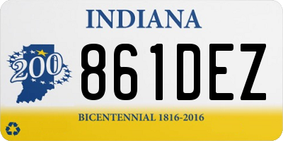 IN license plate 861DEZ