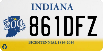 IN license plate 861DFZ