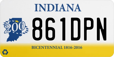 IN license plate 861DPN