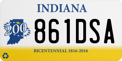 IN license plate 861DSA