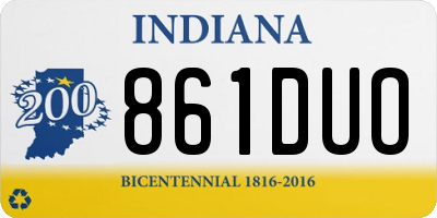 IN license plate 861DUO