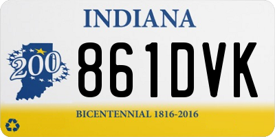 IN license plate 861DVK