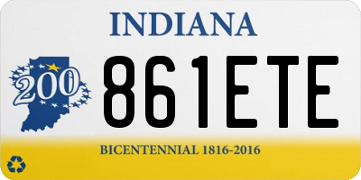 IN license plate 861ETE