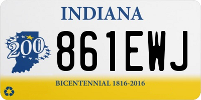 IN license plate 861EWJ