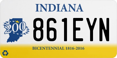IN license plate 861EYN
