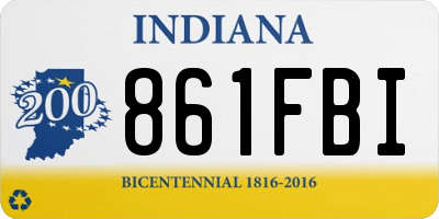 IN license plate 861FBI
