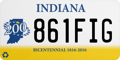 IN license plate 861FIG