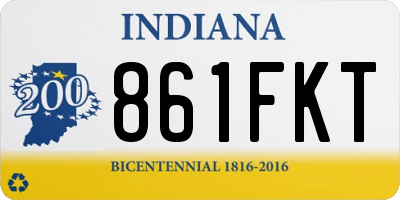 IN license plate 861FKT