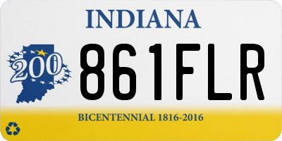 IN license plate 861FLR
