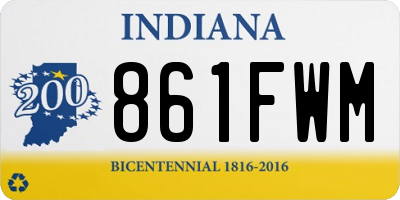 IN license plate 861FWM
