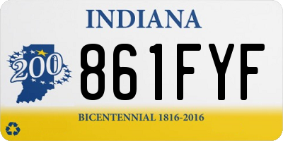 IN license plate 861FYF
