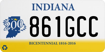 IN license plate 861GCC