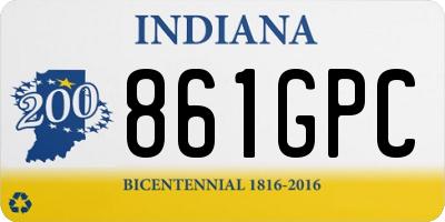 IN license plate 861GPC
