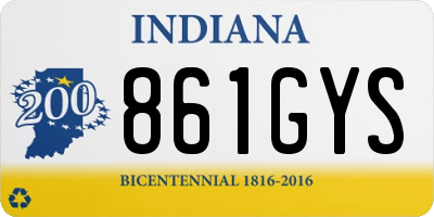 IN license plate 861GYS