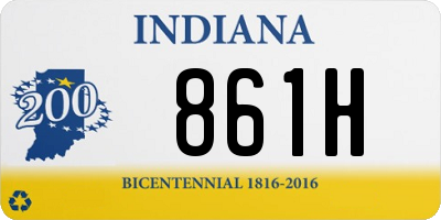 IN license plate 861H