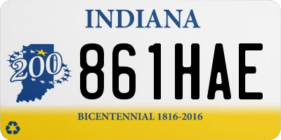 IN license plate 861HAE