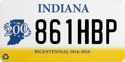 IN license plate 861HBP
