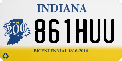 IN license plate 861HUU
