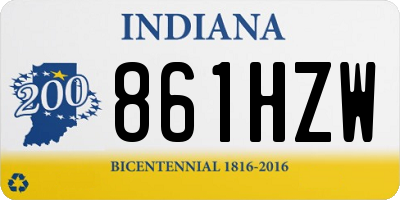 IN license plate 861HZW
