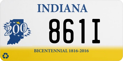 IN license plate 861I