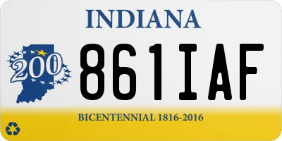 IN license plate 861IAF