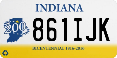 IN license plate 861IJK
