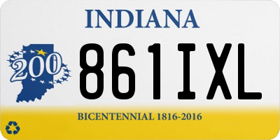 IN license plate 861IXL