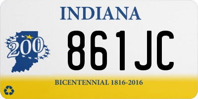 IN license plate 861JC
