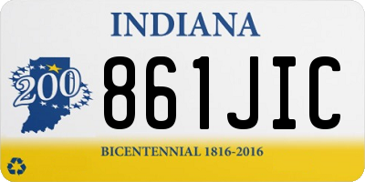 IN license plate 861JIC