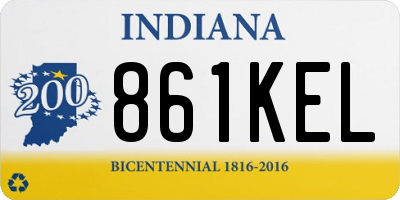 IN license plate 861KEL