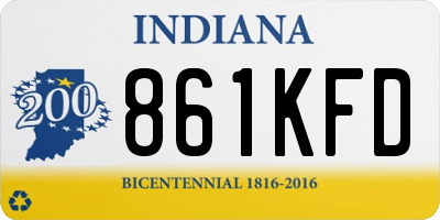 IN license plate 861KFD