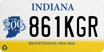 IN license plate 861KGR