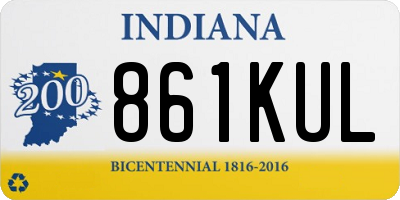 IN license plate 861KUL