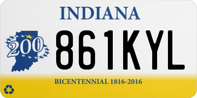 IN license plate 861KYL
