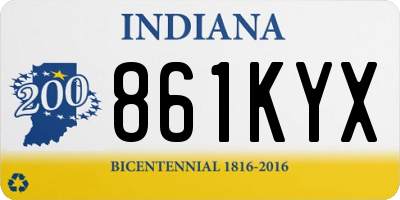 IN license plate 861KYX