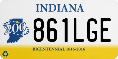 IN license plate 861LGE