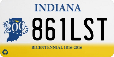 IN license plate 861LST