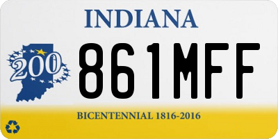 IN license plate 861MFF
