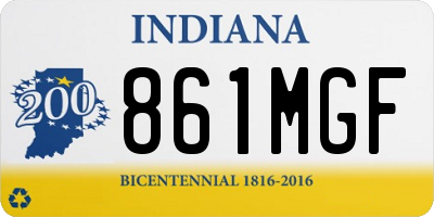 IN license plate 861MGF