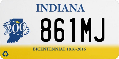 IN license plate 861MJ