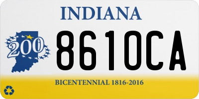IN license plate 861OCA