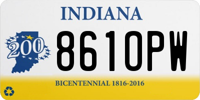 IN license plate 861OPW