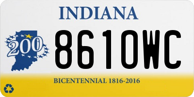 IN license plate 861OWC