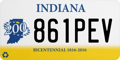 IN license plate 861PEV