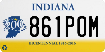 IN license plate 861POM